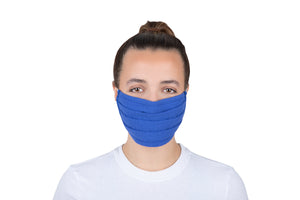 Royal blue cotton face covering 