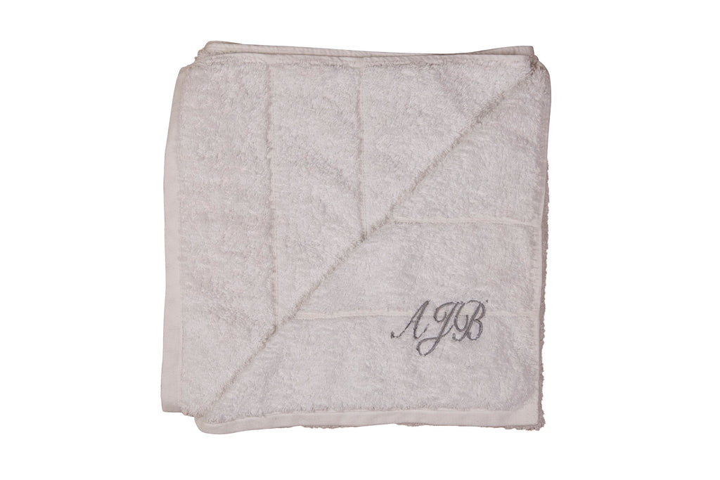 Personalised 100% cotton white bath towel 