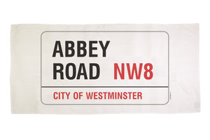 Cotton towelling london Abbey Road street sign beach towel