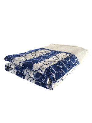 100% cotton bath towel sheet blue