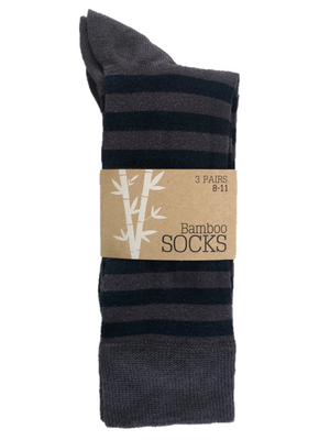 Mens supersoft bamboo socks tri pack
