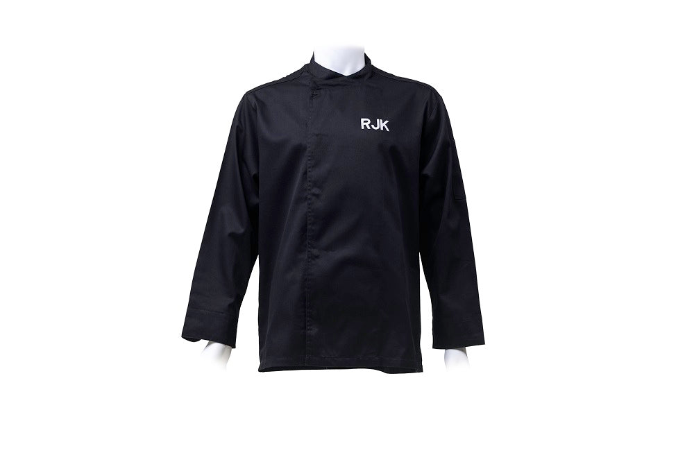 Personalised black chefs cooks jacket 